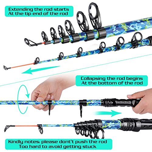 Sougayilang Telescopic Fishing Pole and Reel Combo
