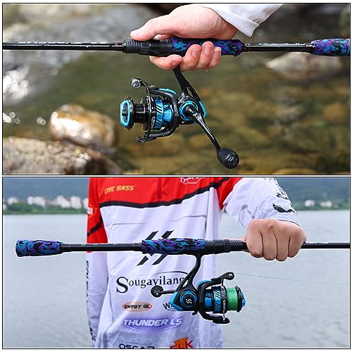 Sougayilang Stainless Steel Bass Fishing Rod and Reel Combo