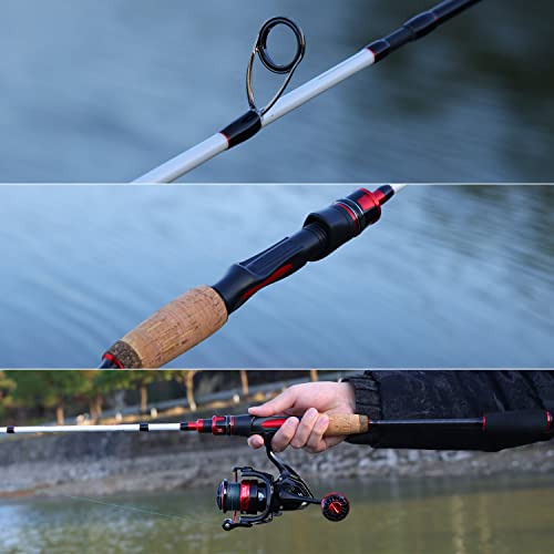 Sougayilang Spinning Rod with EVA/Cork Handle, Baitcasting, 5.9ft