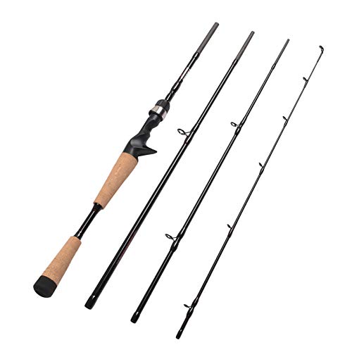 Fiblink Graphite Travel Casting Rod for Baitcasting Fishermen
