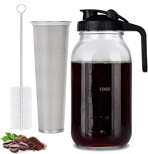 Cold Brew Coffee Maker - 64oz Mason Jar