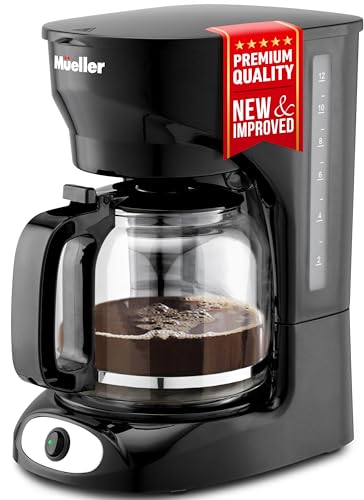 Mueller 12-Cup Drip Coffee Maker: Auto Warm Feature, Anti-Drip