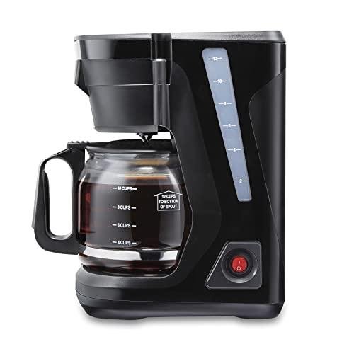 12 Cup FrontFill Drip Coffee Maker, Black/Silver