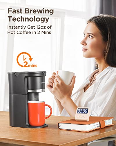 Mini Coffee Maker for K Cup & Ground Coffee