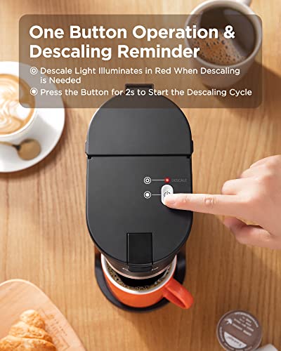 Mini Coffee Maker for K Cup & Ground Coffee