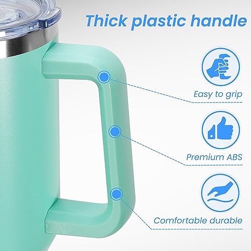 Stainless Steel Coffee Tumbler with Handle & Straw