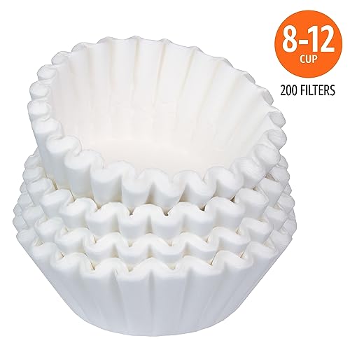 200 White Coffee Filters for 8-12 Cup Coffee Makers