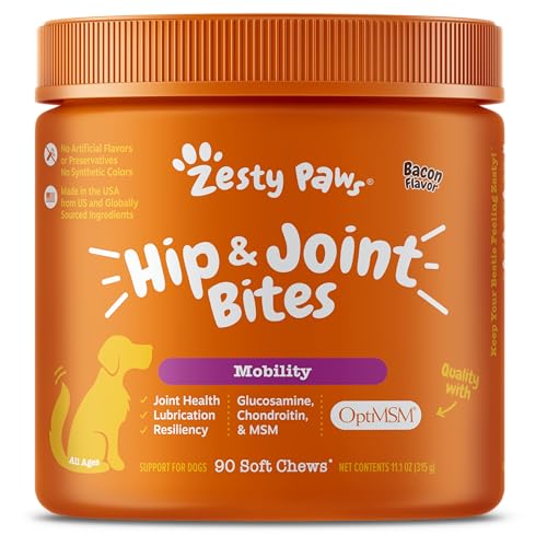Zesty Paws Dog Joint Supplement Chews - Bacon Flavor