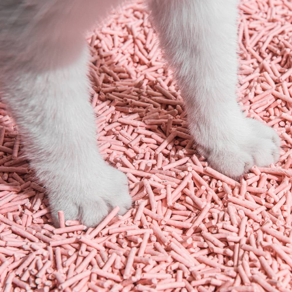 Michu Natural Clumping Tofu Cat Litter (Peach)