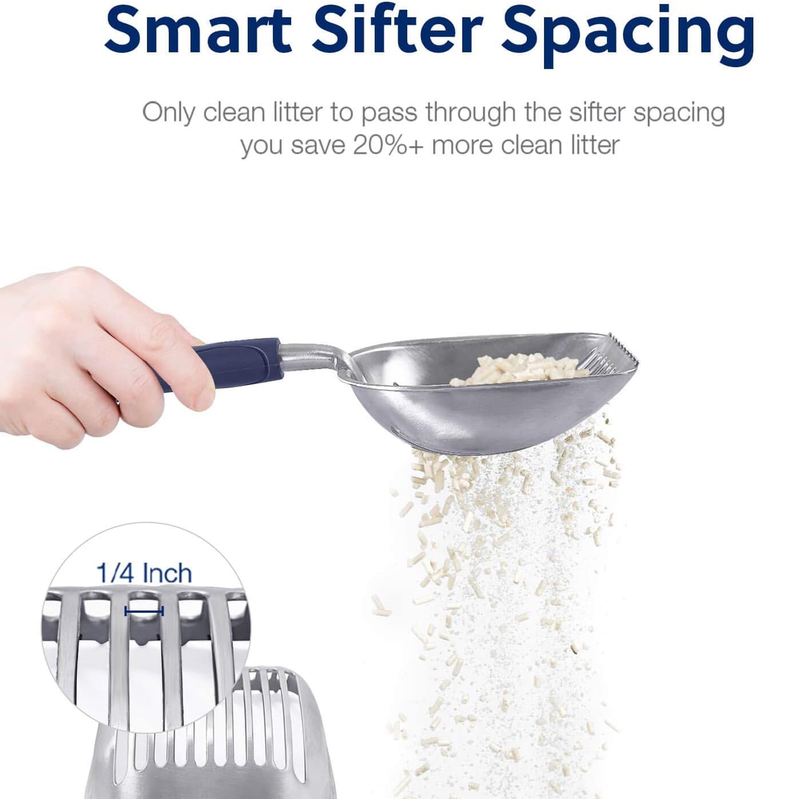 Jumbo All-Metal Cat Litter Scoop