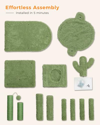 Cactus Cat Tree with Hammock and Scratching Post