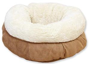 AFP Donut Pet Cat Bed, Tan