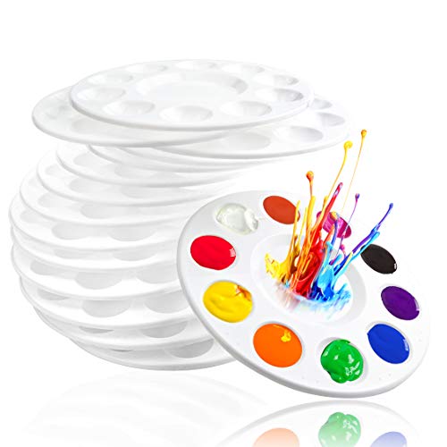 22-Piece Kids' Plastic Paint Pallet with 10 Wells
