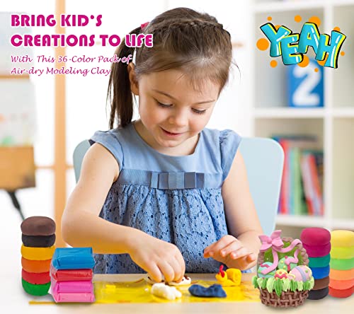 36-color Air Dry Clay with Tools - DIY Gift