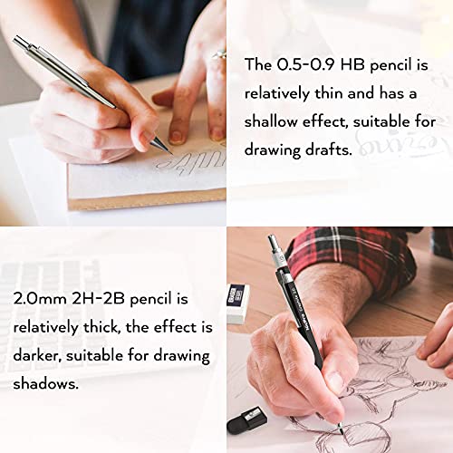 Nicpro 6PCS Mechanical Pencils & Lead Set