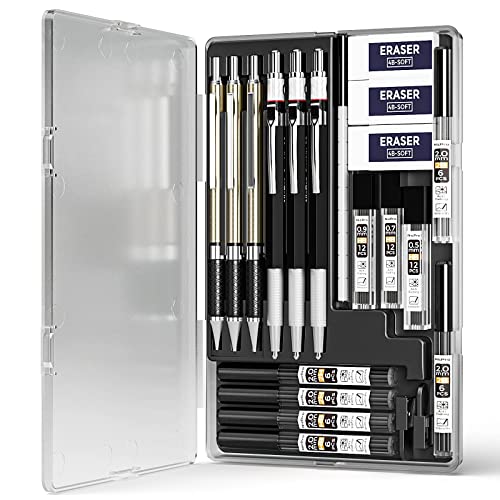 Nicpro 6PCS Mechanical Pencils & Lead Set