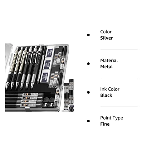 Nicpro 6PCS Mechanical Pencils & Lead Set