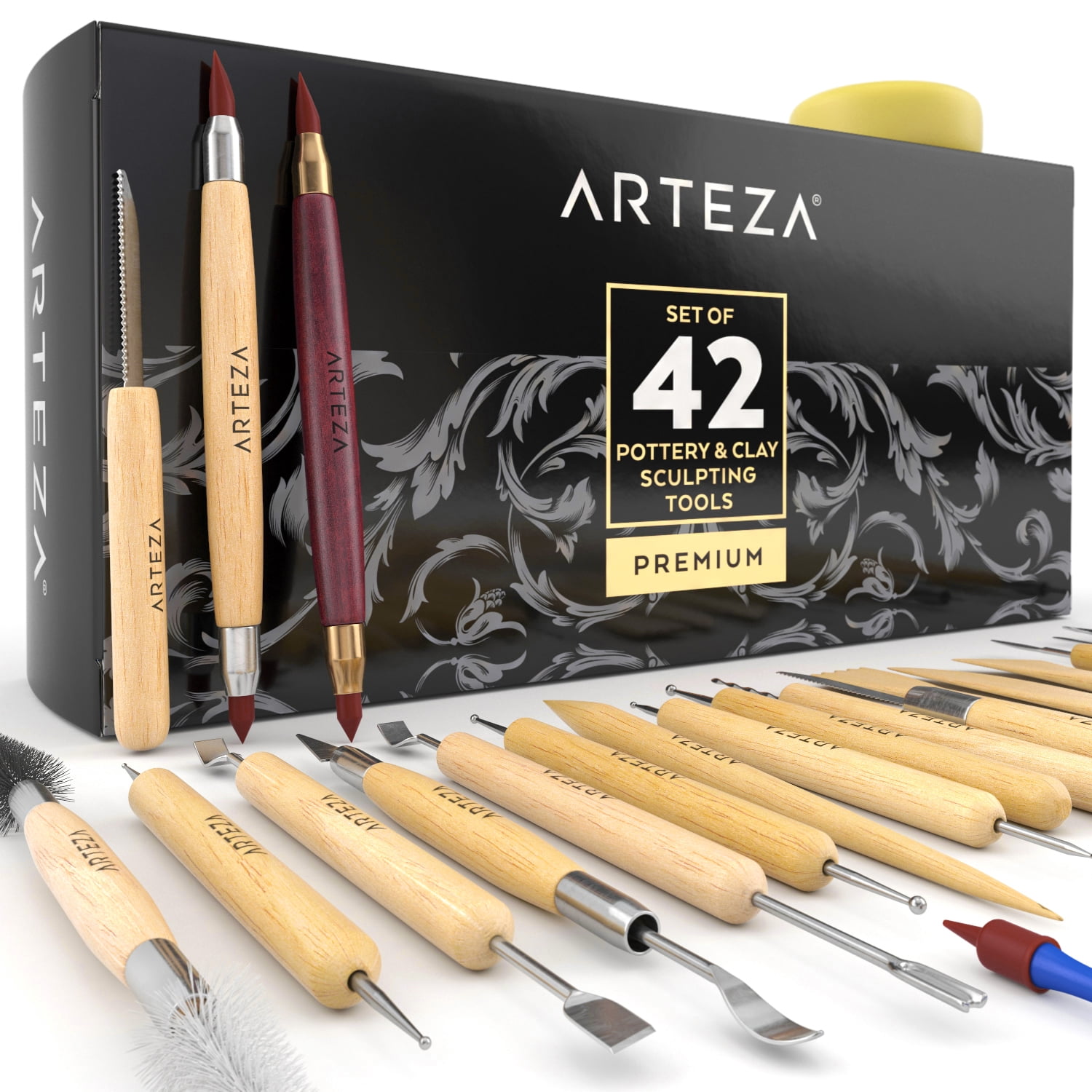 Arteza Set of 42 Pottery Tools for Sculpting