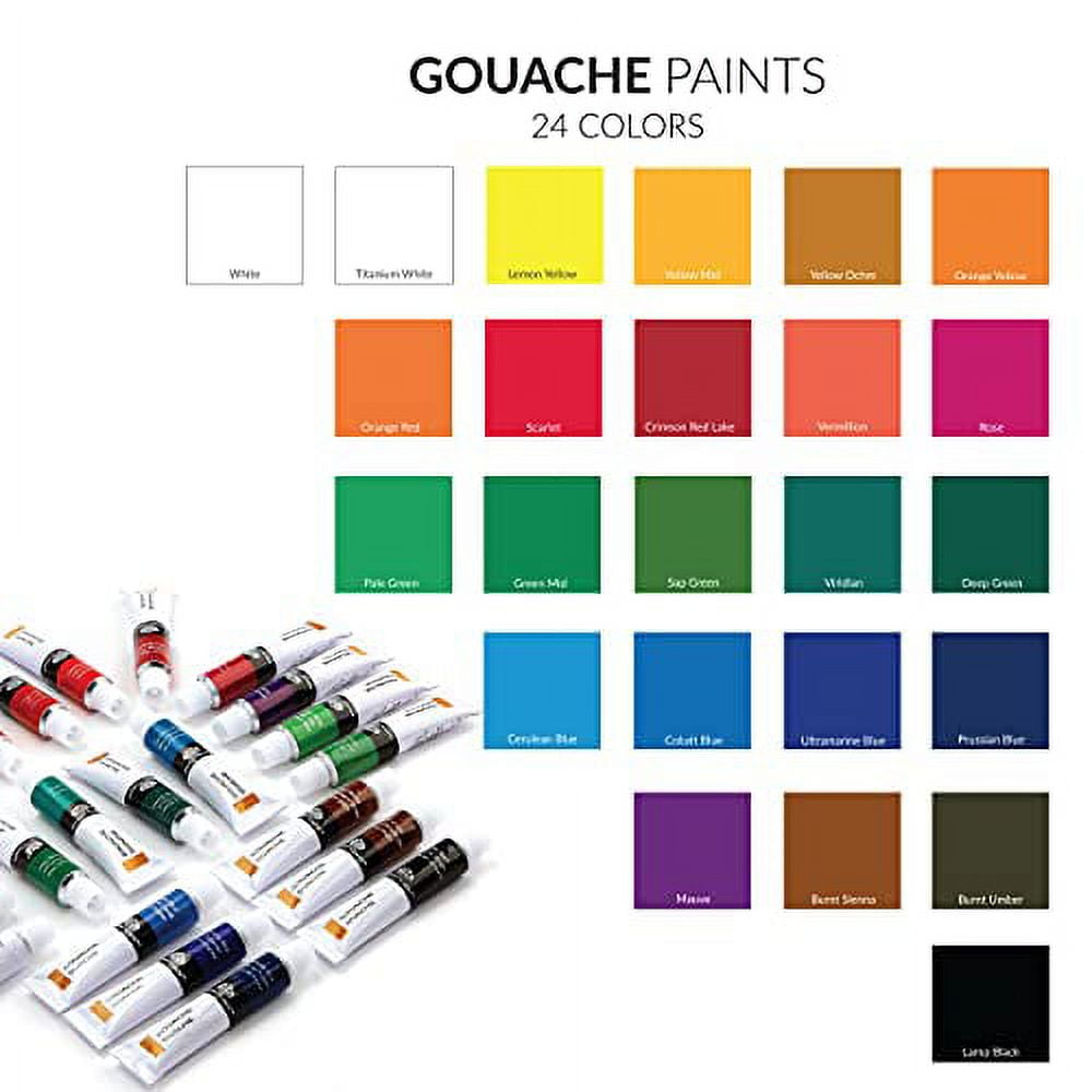 Royal Brush Gouache Artist Paint Set, 24-Colors