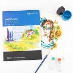 Amazon Basics Watercolor Pad, 9"x12", 140 lb. / 300 gsm, 30 Sheets