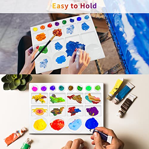Large Watercolor Palette Tray, 20 Wells, White