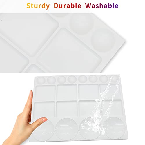 Large Watercolor Palette Tray, 20 Wells, White