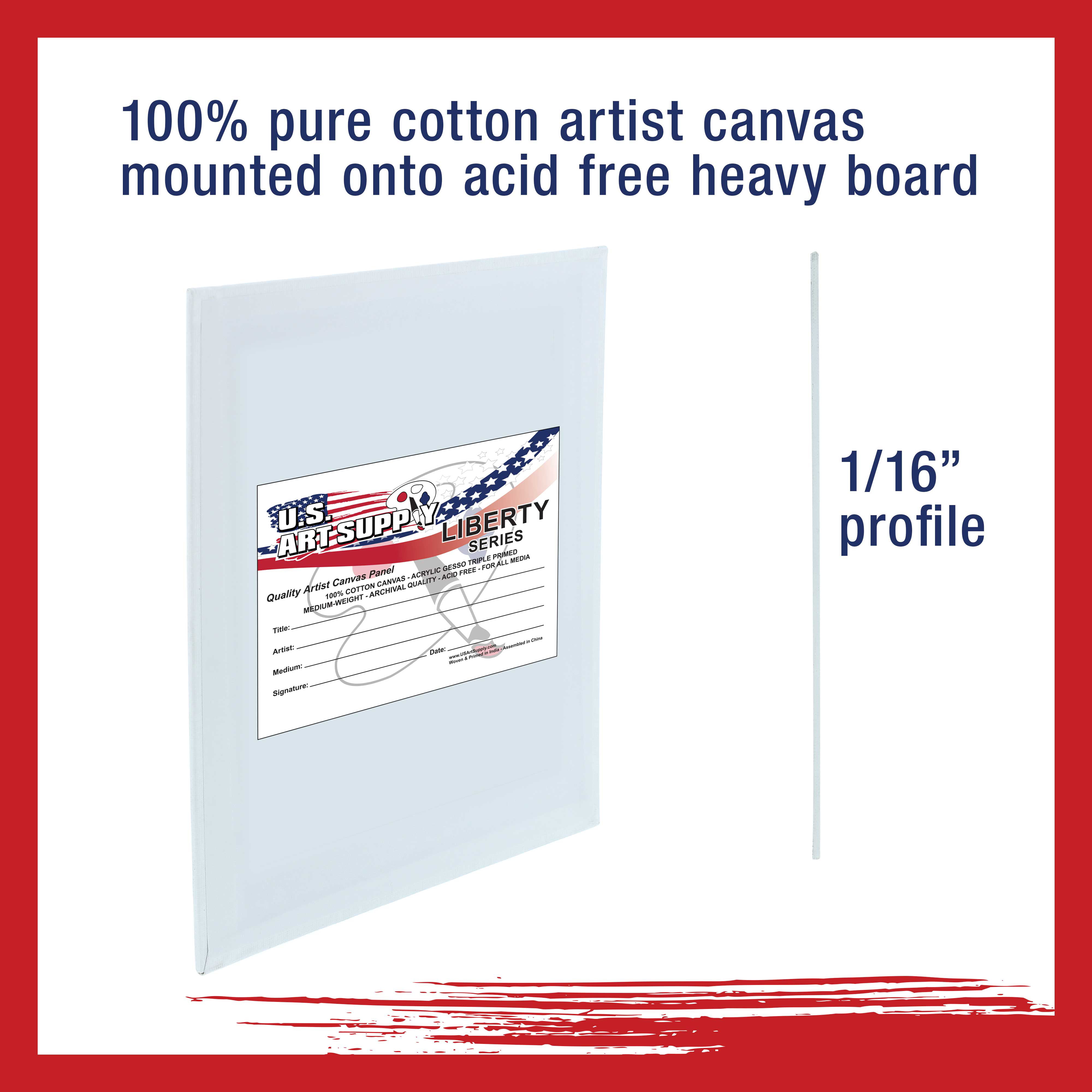 12-Pack Professional Artist Quality Canvas Panels, 8x10