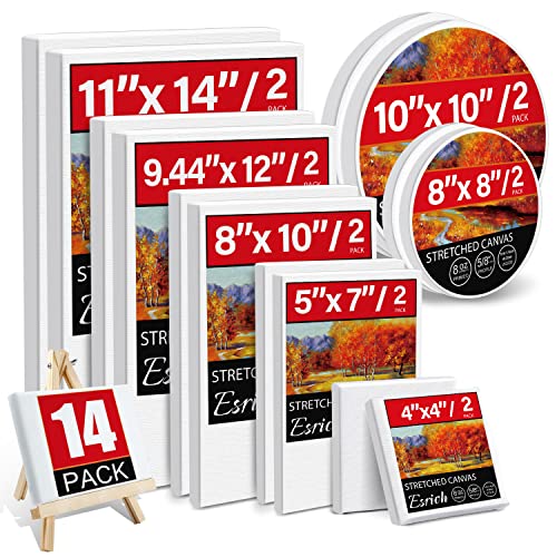 14-pack primed canvas for painting