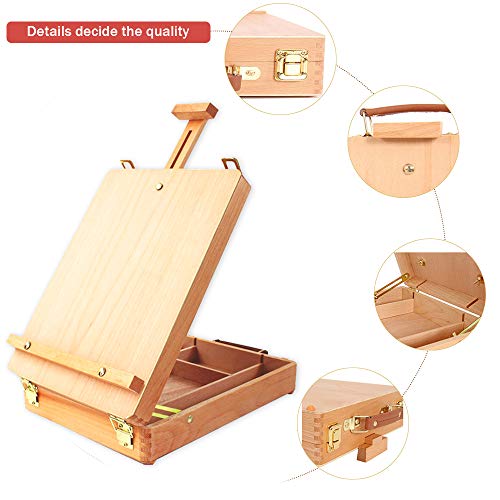 Wooden Tabletop Painting Easel for Artists