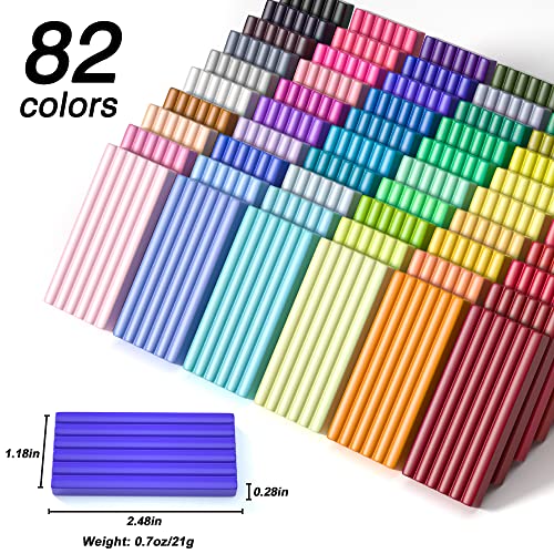 82 Color Polymer Clay Modeling Kit by Shuttle Art