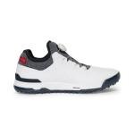 PUMA Men's Alphacat Disc Golf Shoe, White/Navy/Red, 10