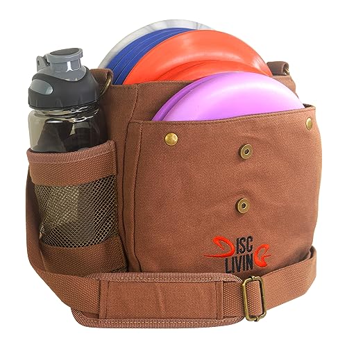Lightweight Disc Golf Bag fits 10 Discs, Brown