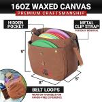 Lightweight Disc Golf Bag fits 10 Discs, Brown
