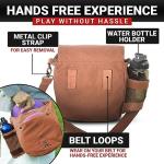 Lightweight Disc Golf Bag fits 10 Discs, Brown