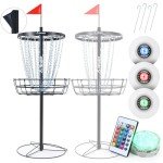 Patiassy Portable Disc Golf Basket with Chains
