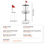 Portable 24-Chains Disc Golf Basket for Practice