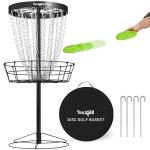 Portable Metal Disc Golf Basket - 24 Chains