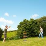 Portable Mini Disc Golf Basket with 5 Discs