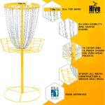 Hive Portable Disc Golf Practice Basket - Light, Cross, Double Chains