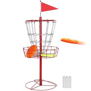 Portable Red Disc Golf Practice Basket