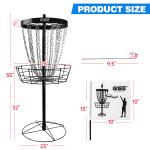 24-Chain Portable Disc Golf Basket for Practice