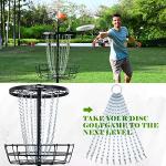 Patiassy Portable Disc Golf Basket with Chains