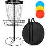 Disc Golf Practice Basket with 24 Chains & Discs