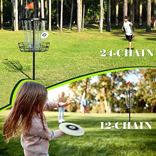 Patiassy Portable Disc Golf Basket with Chains