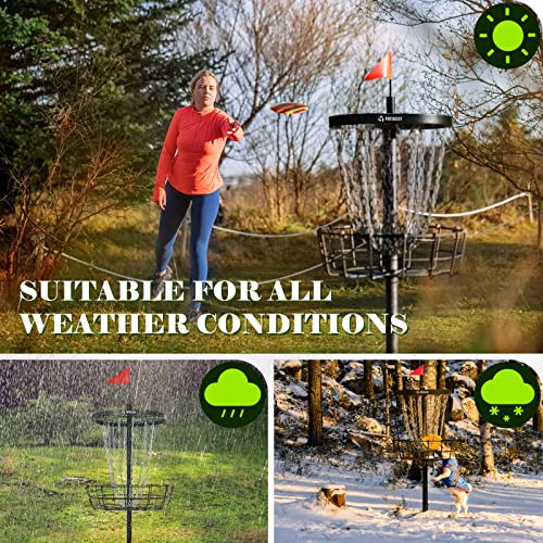 Patiassy Portable Disc Golf Basket with Chains