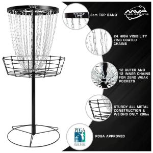 MVP Black Hole Lite Disc Golf Basket with Bag