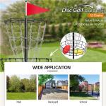 Portable Disc Golf Set with 12 Chain Basket