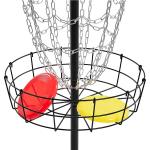Portable Disc Golf Set with 12 Chain Basket