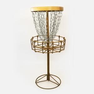 GrowTheSport Mini Lite Disc Golf Basket - Gold