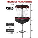 Portable PDGA Approved Disc Golf Basket with Chains